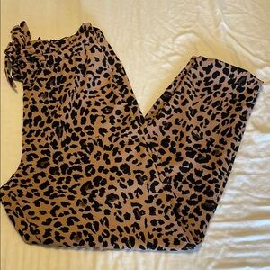 Dynamite Leopard Print Straight Leg Pants